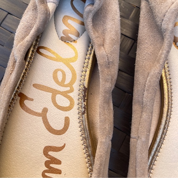 💖 Sam Edelman Florus Taupe Suede Ballet Flat with Bow-Wrap Top Knot - Picture 9 of 14